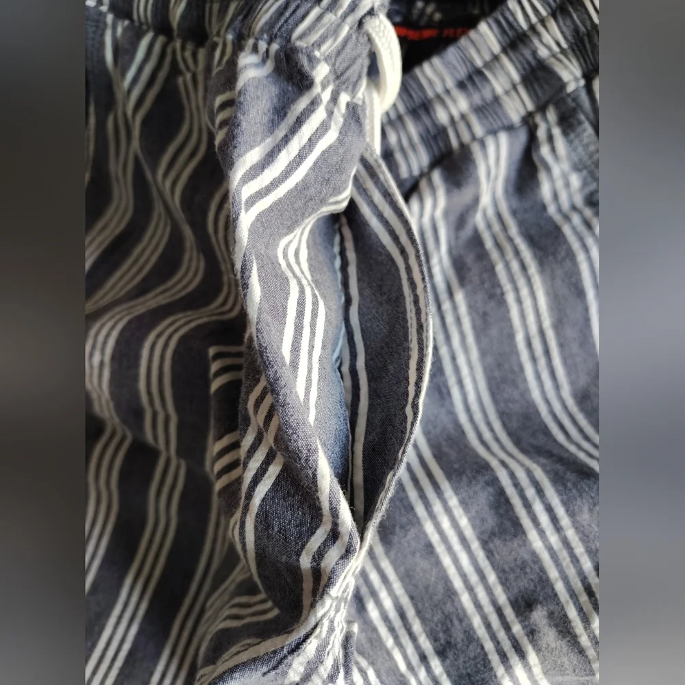Dockers Alpha Khaki Supreme Flex Shorts Mens Medium Stripe Yacht Nautical Preppy